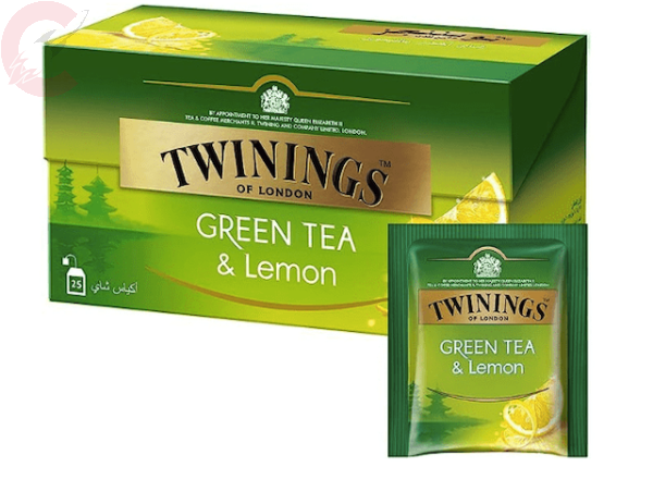 Twinings Green Tea and Lemon 25 tea bags per box