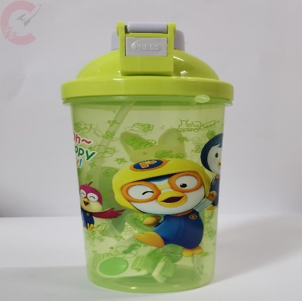 Kids Water Bottle Cute Animals Design Green 500ml