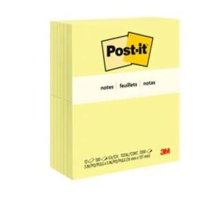 3M 655 Post-it Notes 3" X 5", (1 pad), Canary Yellow | CognitionUAE.com