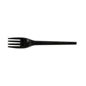 6.5" Recyclable Compostable Fork (Black Colour) 50 pcs | CognitionUAE.com