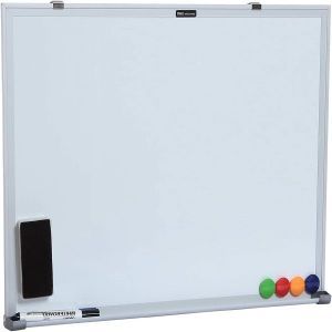 Partner Magnetic White Board with Aluminium Frame 90cm X 120cm (0.9m x 1.2m) | CognitionUAE.com