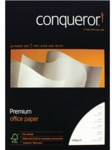 Conqueror Paper A4 100gsm 500 sheets High White-Laid | CognitionUAE.com