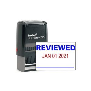 Trodat Printy 4750 Self-Inking "REVIEWED" Stamp | CognitionUAE.com