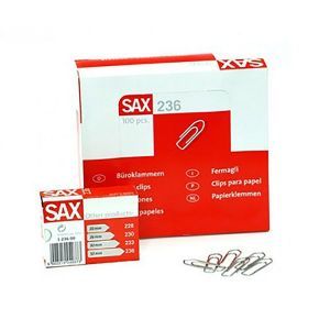 SAX 236 Paper Clips, 50mm, 100 clips/Box | CognitionUAE.com