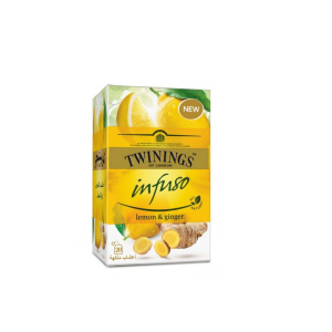 Twinings Infuso Lemon & Ginger Tea 20 Tea Bags Box | CognitionUAE.com