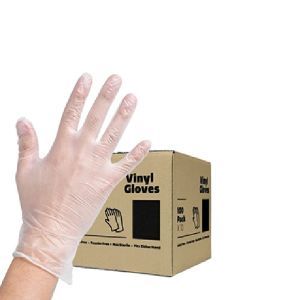 Vinyl Clear Gloves Powder Free Pack of 100 pcs (50 Pairs) , Large Size | CognitionUAE.com