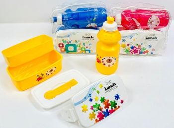 Plastic Lunch Box with Water Bottle | CognitionUAE.com