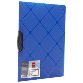 Deli A4 Swing Clip File Magic Cube Series 3 Pockets (Blue) | CognitionUAE.com
