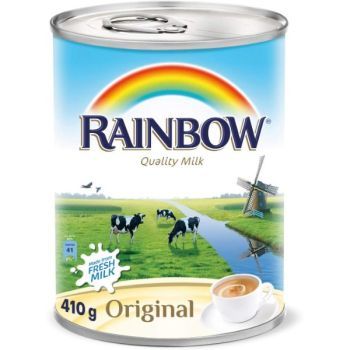 Rainbow Original Easy Open Vitamin D Evaporated Liquid Milk - 410 gm | CognitionUAE.com
