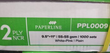Paperline 2 Ply NCR/Computer Paper 9.5" X 11" White-Pink 1000 sets | CognitionUAE.com