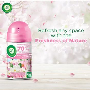 Air Wick Freshmatic Autospray refill, white lilac and magnolia fragrance, 250ml | CognitionUAE.com
