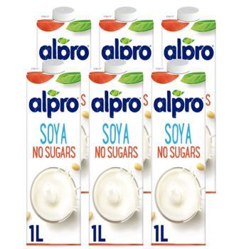  Alpro Soya Unsweetened Drink, Pack of 6 x 1L | CognitionUAE.com