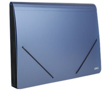Deli A4 Expanding File Standard Series 13 Pockets (Blue) | CognitionUAE.com