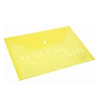 FIS Document Bag "My Clear Bag" A4, 12/pack, Yellow | CognitionUAE.com