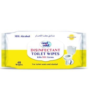 Cool and Cool Disinfectant Wipes For Toilet Seat and Shataf 48/Pack | CognitionUAE.com