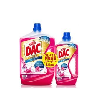 Dac Gold Disinfectant Rose 3Ltr+1Lt Free | CognitionUAE.com