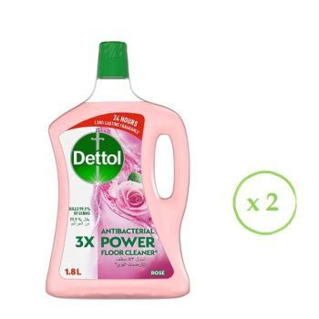 Dettol Rose Antibacterial Power Floor Cleaner 1.8L ( Pack of 2) | CognitionUAE.com