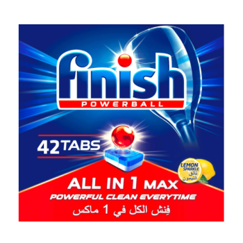 Finish Dishwashing Detergent All in One tabs -Lemon 42 tabs pack | CognitionUAE.com