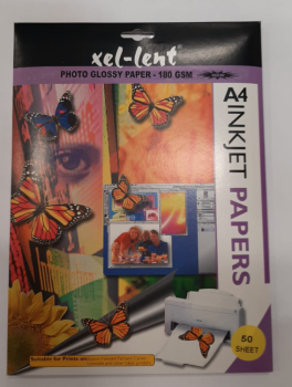 Xel-lent A4 Glossy Paper 180gsm 50sheets/packet-A4 | CognitionUAE.com