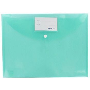Atlas Document Bag With Card and Button, F10033, FS, Green | CognitionUAE.com