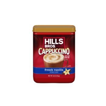 Hills Bros. French Vanilla Instant Cappuccino Coffee Drink Mix, 16 Oz (453 g) Canister | CognitionUAE.com