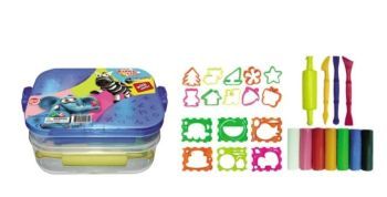 Nara Kiddy Modelling Clay Set 7 colors + 16 moulds - CE Certified | CognitionUAE.com