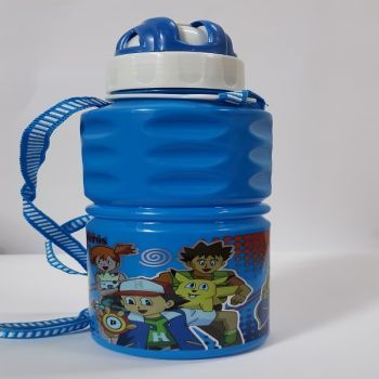 Kids Water Bottle Power Heros Design, Blue, 500ml | CognitionUAE.com