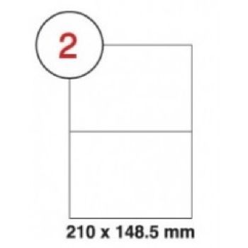 210 X 148.5mm White A4 Labels, 2 Per Sheet - Pack of 100 Sheets  | CognitionUAE.com