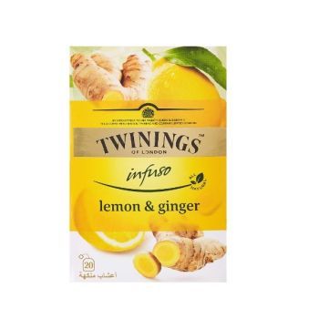 Twinings Infuso Lemon & Ginger Tea 20 Tea Bags Box | CognitionUAE.com
