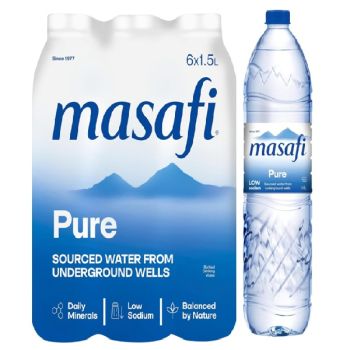 Masafi Pure Water 1.5 L X 6 plastic bottles | CognitionUAE.com
