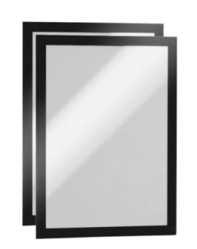 Durable Self-Adhesive Magnetic Frame A4 - Black (1 pack of 2 pcs) | CognitionUAE.com