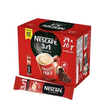  Nescafe 3 in 1 Classic Instant Coffee 24 sticks of 20 g each | CognitionUAE.com