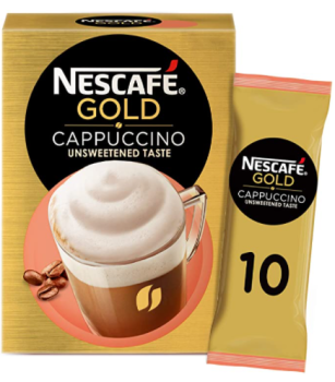 Nescafé Gold Cappuccino Unsweetened Taste Instant Coffee Mix 14.2g Box of 10 Sachets | CognitionUAE.com
