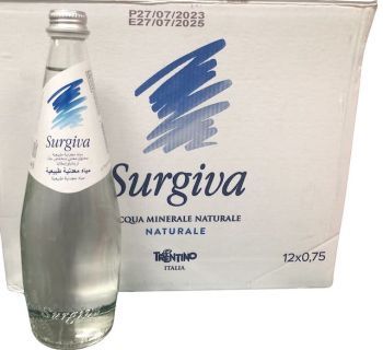 Surgiva Natural Mineral Still Water 750ml x 12 glass bottles | CognitionUAE.com