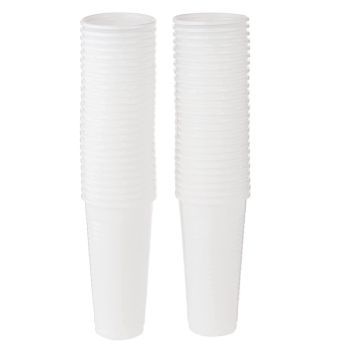 Hotpack Disposable Plastic White Cups 7oz ( Pack of 50)  | CognitionUAE.com
