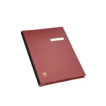 Elba 41403 Signature Book 20 Compartments PVC Cover Red | CognitionUAE.com