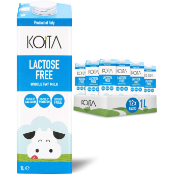Koita Lactose Free Whole Fat Milk 1l, Pack of 12 | CognitionUAE.com