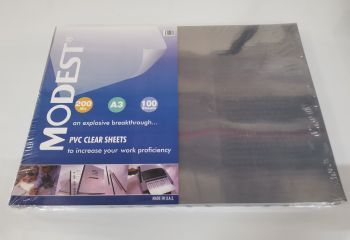 Modest PVC Clear A3 Binding Sheet 180 microns (Packet of 100 sheets) | CognitionUAE.com