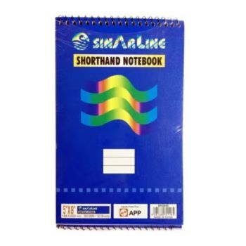 Sinarline Spiral Shorthand Notebook, SP03055, 5 x 8 Inch, Blue - Pack of 12 | CognitionUAE.com