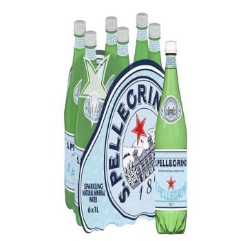 San Pellegrino Sparkling Mineral Water Plastic Bottles (6x1L) | CognitionUAE.com