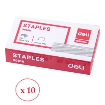 Staples 23/10 Box of 500 pins for Heavy Duty Stapler 210 sheets capacity (pack of 10) | CognitionUAE.com