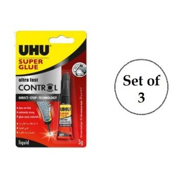 UHU Super Glue Liquid 3g (Pack of 3) | CognitionUAE.com