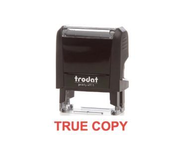 Trodat Printy 4911 Self-Inking "TRUE COPY"  Stamp Red | CognitionUAE.com