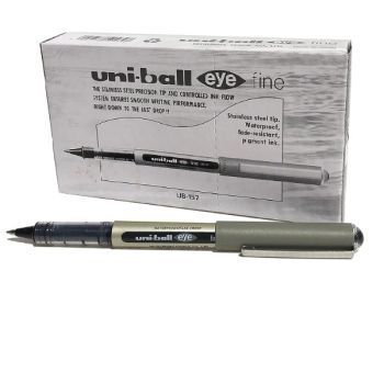 Uni-Ball Eye Fine Rollerball Pen Black 0.7mm UB-157 (Pack of 12) | CognitionUAE.com