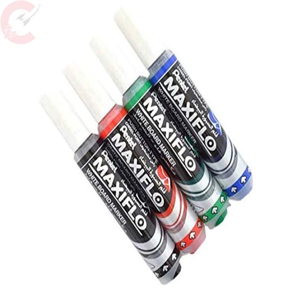 Pentel Maxiflo Whiteboard Marker Chisel Tip ( Pack of 3) - Black, Blue ,  Green