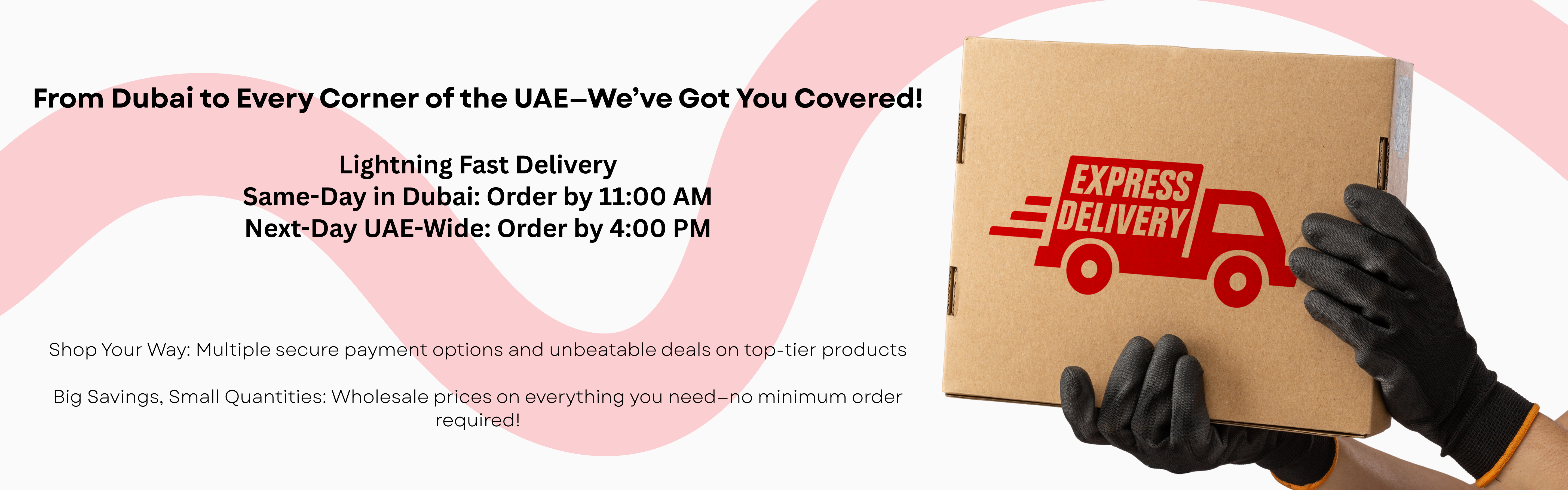 Same day next day delivery banner 2026